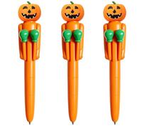 3PCS Pumpkin Ballpoint Pens Novelty Ballpoint Pens Writing Supplies Halloween Gel Pen Writing Pen Creative Stationery for Party Bag Fillers Thanksgiving Day Party Favors