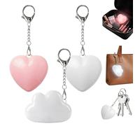 3Pcs Purse Light for Handbags, Purse Lights Handbag Lights, Rechargeable Mini LED Purses Light Keychain, Heart & Cloud & Pink Heart Shaped Touch Sensing Keychain for Women Girls Mother Friends Beloved