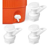 3Pcs Push Button Water Spigot White Plastic Cooler Spigot Replacement, Reusable Spigot Compatible with Igloo 2, 3, 5, and 10 Gallon Water Cooler, BPA-Free, Durable 5 Gallon Bucket Spigot (White)