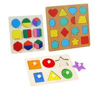 3Pcs Puzzles Gifts for Dementia Seniors Patients,Memory Activities & Games for Seniors with Dementia,Fidget Sensory Toys for Alzheimers, Dementia Geometric Cognitive Products for Alzheimers Elderly