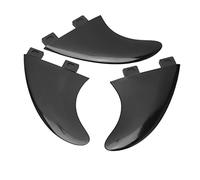 3PCS PVC Surfboard Fin Replacement, Inflatable Paddle Board Fin Set, Durable and Flexible Surfboard Accessory for Stand Up Paddle Boards and Longboards (Black)