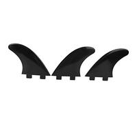 3Pcs PVC Surfboard Fin Set Right Middle Left, Wireless Paddle Board Fins, Black Thruster Fin System for Surfboard and, Lightweight Eco - Friendly Fins with Easy
