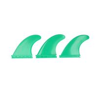 3Pcs PVC Thruster Surfboard Fins, Surfing Board Accessories with Good Flexibility and Stability, Durable PVC Fin Set for Long Board and Stand Up Paddle (Green)