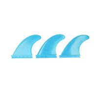 3Pcs PVC Thruster Surfboard Fins, Surfing Board Accessories with Good Flexibility and Stability, Durable PVC Fin Set for Long Board and Stand Up Paddle (Blue)