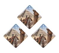 3PCS Pyramid Camel Car Air Freshener Hanging Scented Cards Cute Black Car Fresheners Long Lasting New Cars Scents for Women Men Natural Air Freshener with Lanyard Automotive Freshies