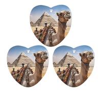 3PCS Pyramid Camel Car Air Freshener Hanging Scented Cards Cute Black Car Fresheners Long Lasting New Cars Scents for Women Men Natural Air Freshener with Lanyard Automotive Freshies