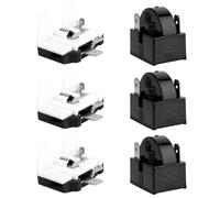 3pcs QP-02-4.7 3-Pin 4.7 Ohm Refrigerator Start Relay Starters & 3pcs 1/2HP 50/60Hz Overload Protector Kit for Mini Beverage Fridge Wine Cooler Beer Freezer Compressor Starter Repair Parts