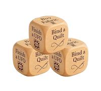 3PCS Quilter’s Dice, Handmade Wooden Quilter’s Decision Dice with 6 Engraved Quilting Tasks, Fun Sewing Gift for Quilters, Sewists, Craft Lovers & DIY Sewing Enthusiasts