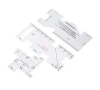 3Pcs Quilting Seam Ruler Templates Gauge Tailor Sewing Stitching Tools Accurate Measuring for Sewing Fabric Making Aluminum Plastic Rulers Assorted Sizes 3.9x1.6 2.4x1.6 4.1x1.6