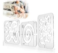3pcs Quilting Template Ruler Quilting Ruler Sewing Ruler Quilting Stencil Templates Transparent Sewing Ruler Set Sewing Machine