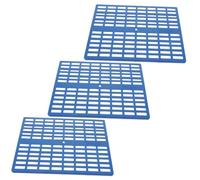 3pcs Rabbit Cage Pedal Enclosure Bin Plush Pig Hamster Rabbit Cage Floor Pad Grids Bunny Foot Pad Rodent Litter Rat Panel Feeders Bowl Coop Pet Foot Pads Blue
