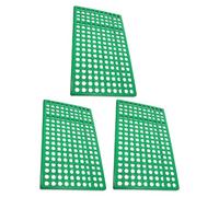 3pcs Rabbit Cage Resting Mat Plastic round Hole Chew Resistant Floor Panel | Universal Green Platform Flooring, Reinforced Edges, Pressure Distribution, Protects Paws inside Small Animal Cages