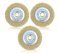 3PCS RAC814 Replacement Wire Brush for Ryobi Patio Cleaner | 115mm Block Paving Wire Wheel for RY18PCA-0 OPC1800 OPC1815,Heavy Duty Joint Cleaning Metal Brush 16mm Arbor Hole