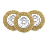 3PCS RAC814 Replacement Wire Brush for Ryobi Patio Cleaner 115mm | Heavy Duty Joint Cleaning Metal Brush,16mm Arbor,Fits RY18PCA-0,OPC1800,OPC1815,Block Paving Joint Cleaning