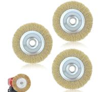 3Pcs RAC814 Wire Brush Replacement for Ryobi Patio Cleaner Wire Wheel Brush, for RY18PCA-0 OPC1800 OPC1815 EFB 400/401 with Arbor Hole, for Cleaning Rust Joint Debris
