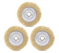 3PCS RAC814 Wire Brush Replacement for Ryobi, Steel Patio Cleaner Wire Wheel Brush with Arbor Hole for RY18PCA-0 OPC1800 OPC1815 EFB 400/401 and More, Rust and Debris Removal (115mm x 16mm x 10mm)