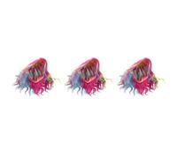 3pcs Rainbow Curly Wig for Women, Short Wavy Mermaid Cosplay Hairpiece