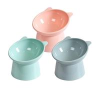 3PCS Raised Cat Bowl, Elevated Cat Bowls with Stand Tilted, Ergonomic Cat Food Bowl Anti Vomit Cat Feeding Bowls Cat Feeder Food Water Bowl Cat Dishes 15° Tilted Raised Cat Feeder