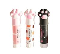 3Pcs Random Color Cat Claw Cute Glue Stick Kawaii Stationery Binding Tool School Office Supplies One Piece Art Glues and Pastes