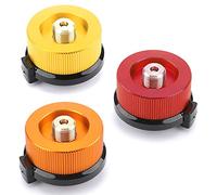 3Pcs Random Styles Camping Nozzle Bottle Convert Adapter Connector Stove Connector for Butane Canister to Screw Gas Cartridge