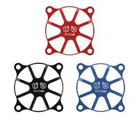 3Pcs RC Fan Cover 35mm CNC Machining Vivid Practical Aluminum Alloy Light Weight RC ESC Cooling Fan Cover for RC Motor ESC Cooling Fan Guard Black Red Dark Blue