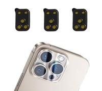 3Pcs Rear Back Camera for Lens Screen Protector Anti Scratch Clear Tempered Glass for iPhone 17 Full Coverage Guard (Black,For iPhone17 Pro)