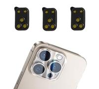 3Pcs Rear Back Camera for Lens Screen Protector Anti Scratch Clear Tempered Glass for iPhone 17 Full Coverage Guard (Black,For iPhone17 Pro Max)