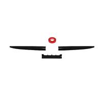 3pcs Rear Trunk Spoiler 52.95in Reduce Wind Improve Vehicle Stability Add Unique Style Universal for Automobiles Glossy Black (Negro brillante)
