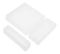 3pcs Rectangle Silicone Mold for Resin Crafters and Candle Makers | White Flexible Cuboid Design, Easy Release, Smooth Surface, Supports Dried Flowers and Wax, DIY Classroom Desk Decor