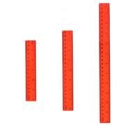3Pcs Red Clear Plastic Ruler 30cm 20cm 15cm /12, 8, 6 Inches Long Ruler, Colored Shatterproof Transparent Straight Rulers Set Measuring Tools for Students School Supplies Gift Offices Home Classroom