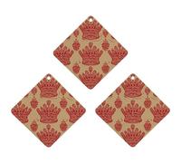 3PCS Red Crown Car Air Freshener Hanging Scented Cards Cute Gray Car Fresheners Long Lasting New Cars Scents for Women Men Natural Air Freshener with Lanyard Automotive Freshies