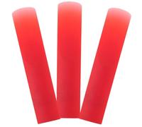 3pcs Red Resin Clarinet Reeds for Replacement Beginners | Stable Tone, Climate Resistant Design, School Band Students, Music Education and Outdoor Performance Use