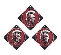 3PCS Red Spartan Helmet Car Air Freshener Hanging Scented Cards Cute Gray Car Fresheners Long Lasting New Cars Scents for Women Men Natural Air Freshener with Lanyard Automotive Freshies