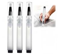 3Pcs Refillable & Empty Paint Pen,Professional Touch up Paint Pens for Walls,Wood,Windows,Doors,DIY Scratch Repair Kit for Cabinets,Furniture,Floors & Interior Surfaces,Reusable Brush Tip Applicators