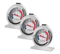 3Pcs Refrigerator Thermometer -30~30°C/-20~80°F Fridge Analog Freezer Thermometer Stainless Steel Large Dial Temperature Gauge for Home, Kitchen, Restaurants Refrigerator