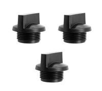 3PCS Replacement Pump Bungs - Fits Honda 2", 3" & 4" Water Pumps - Threaded Black Plastic Filler Caps - Spare Parts for Petrol Engines