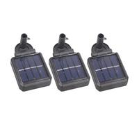 3pcs Replacement PVs Panel with Rotation Charges Designs Round/Square PVs Panel for Outdoor Garden Lighting Rotation Solar Charges for Garden Lighting