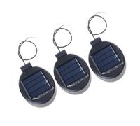 3pcs Replacement PVs Panel with Rotation Charges Designs Round/Square PVs Panel for Outdoor Garden Lighting Rotation Solar Charges for Garden Lighting