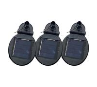3pcs Replacement PVs Panel with Rotation Charges Designs Round/Square PVs Panel for Outdoor Garden Lighting Solar Lighting Replacement