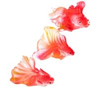 3pcs Resin Mini Fish Ornaments DIY Fish Tank Decoration Miniature Goldfish Figurines Aquarium Landscaping Decor for Desktop Office Home and Garden