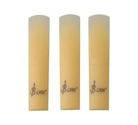 3Pcs Resin Plastic Saxophone Reeds for Clarinet, Soprano, Alto and Tenor Instruments (Soprano Yellow)