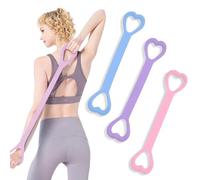 3Pcs Resistance Band Stretch Bands for Women Exercise, 20lb Arm Back Shoulder Exercise Elastic Rope Stretch Fitness Band with Handles, Arm Exerciser for Yoga Pilates 43CM Long