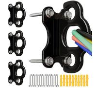 3PCS Resistance Band Wall Anchor, Wall Mount Workout Anchors Workout Bands Anchors for Resistance Bands,Body Weight Straps,Strength Training,Yoga,Home Gym,Stretching, Black