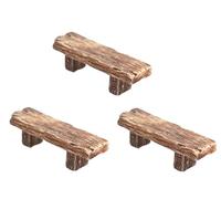 3Pcs Retro Benches, Miniature Fairy Garden Bonsai Ornaments, Dollhouse Decoration, Decorative Objects Accessories, Garden Ornaments Doll
