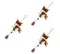 3pcs Retro Iron Owl Wind Chime Door Bell with Crisp Ringtone
