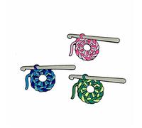 3Pcs Retro Knitting Wool Ball Crochet Hook Grandma's Jewelry Gift Enamel Brooch Knit a Sweater Creative Badge Knitter Lapel Pin Sewing Knitting Themed Gift for Knitter Sewing Lovers