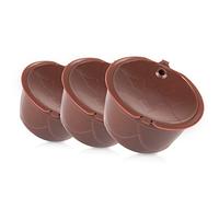 3PCS Reusable Coffee Pods, BPA Stainless Steel Refillable Capsules, Compatible with Coffee Machines, Coffee Lovers, with Brush