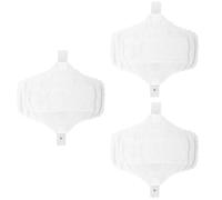 3pcs Reusable Cotton Sanitary Towels 18cm with Hidden Button for Women | Washable Design, Secure Fit, Dry Comfort and Water Lock, White Colour, Recyclable Choice