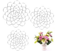 3Pcs Reusable Floral Grid for Vases Floral Arranging Tool lant Flowers Stem Grid Holder Insert, Flower Arrangement Holder for Vase Floral Stems Bouquets Plant Fixation, Silver