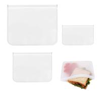 3PCS Reusable Gallon Freezer Bags,Dishwasher Safe Gallon Freezer Bag,Reusable Ziplock Bags,Thickened Oversized Silicone Food Storage Bag,Large Capacity,Leak-proof,Easy to Clean